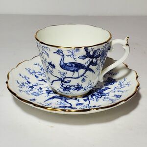 Coalport Demitasse (Small) Cup and Saucer Cairo Blue Birds